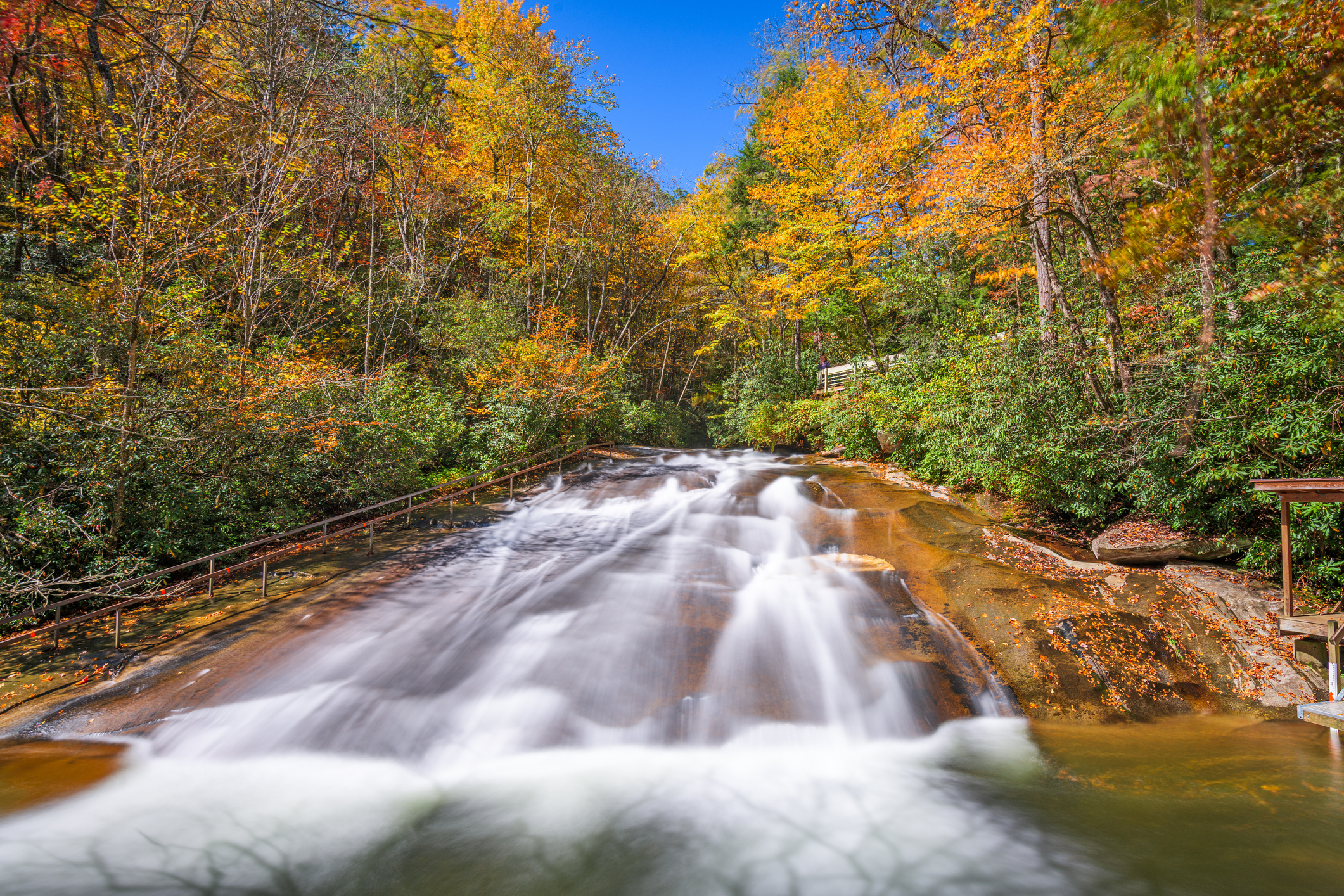 Waterfalls in the Blue Ridge Mountains of North Carolina